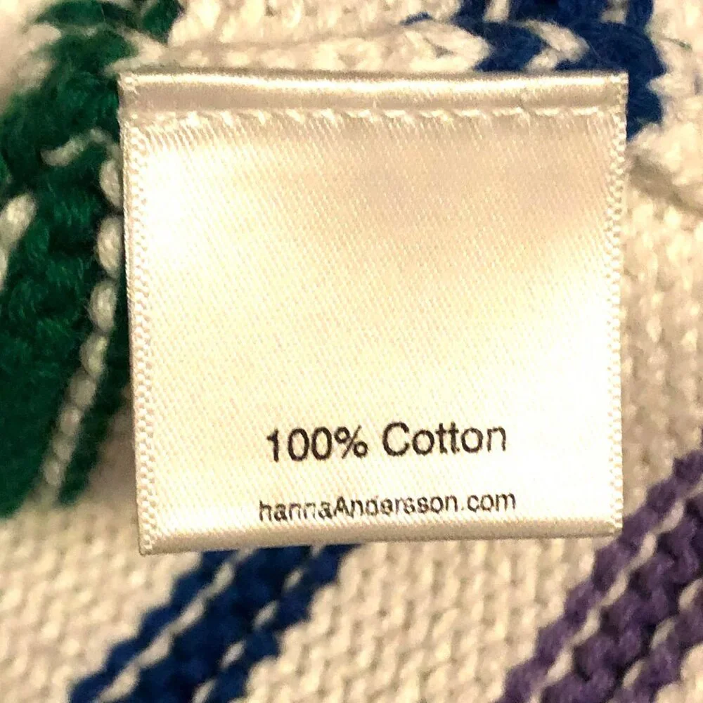 HANNA ANDERSSON Girls Loved Rainbow Stripes Embroidered Sweater 5 MSRP $120 - Picture 4 of 4